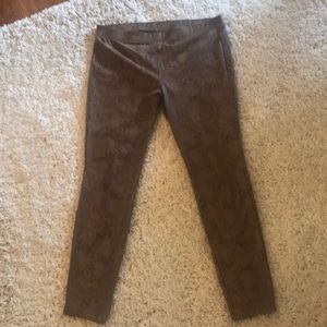 Faux leather python Leggings